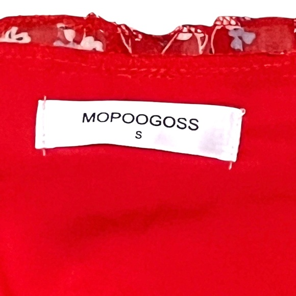 Mopoogoss Women's  Print V Neck Long Sleeve Ruffle Hem Boho Midi Dress S… - Picture 10 of 14